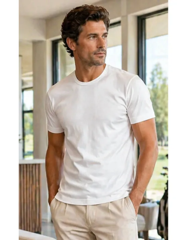 Luxury Crew Neck Pima Cotton T-shirt