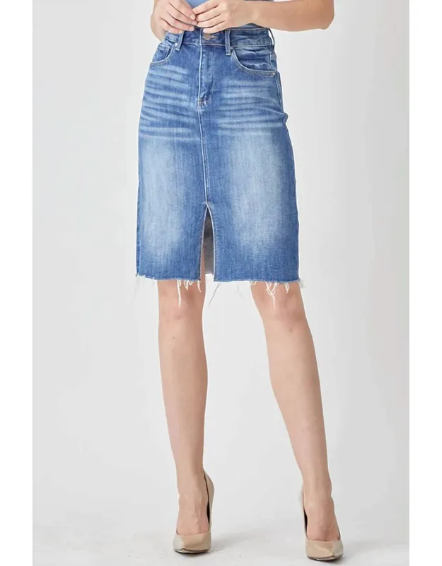 Camilla High Rise Pencil Skirt With Slit