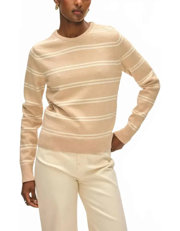 Boucle Striped Crewneck Sweater