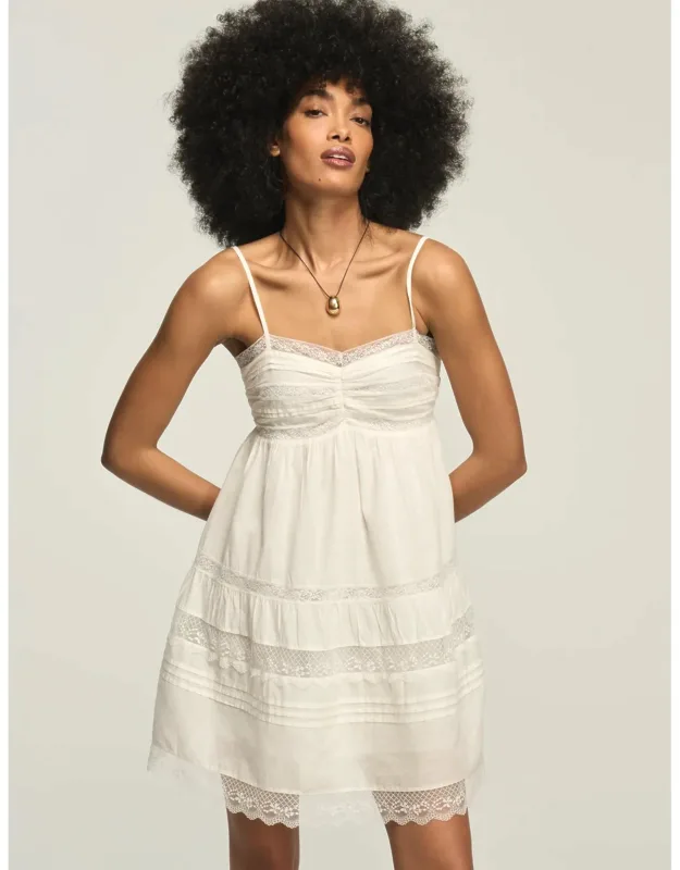 Trim Mix Mini Dress