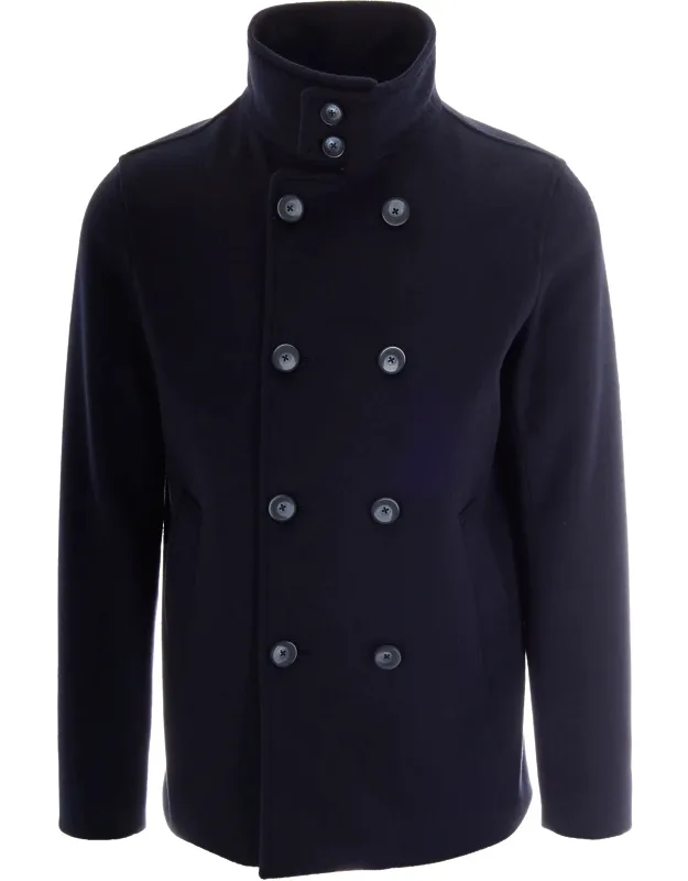 High Neck Double-breasted Coat