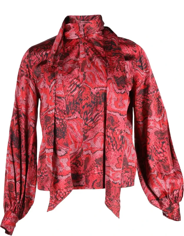 Snake-print Blouse