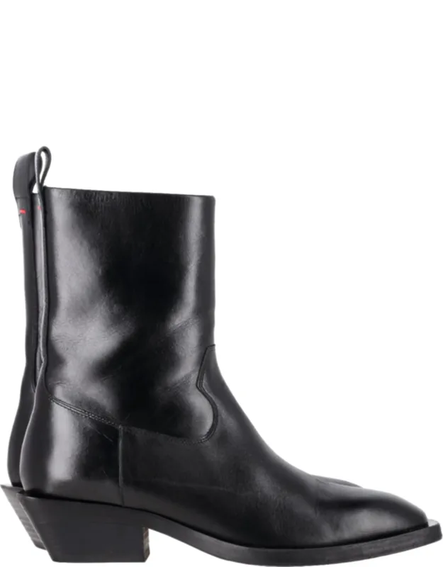 Aeyde Luis Ankle Boots - Refined Western-inspired Design, Comfortable 35mm Heel