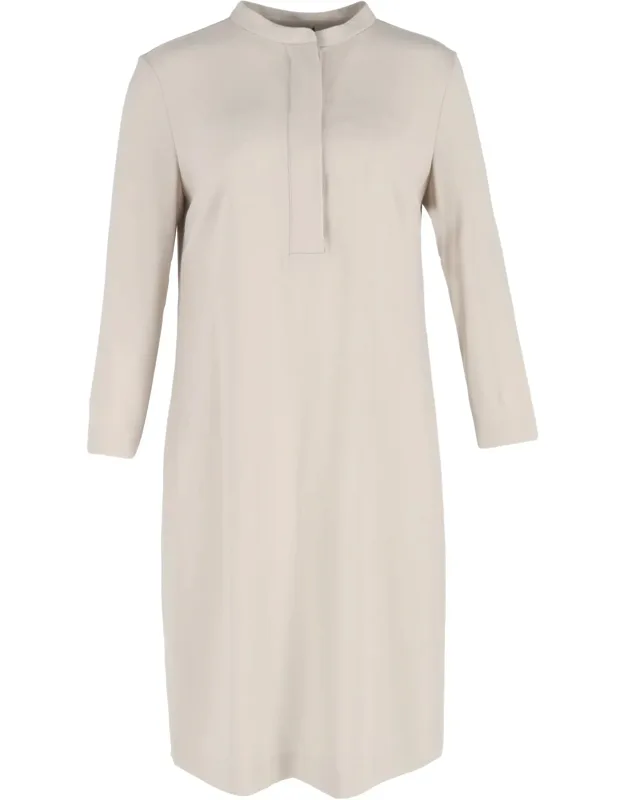 Mandarin Collared Knee-length Dress