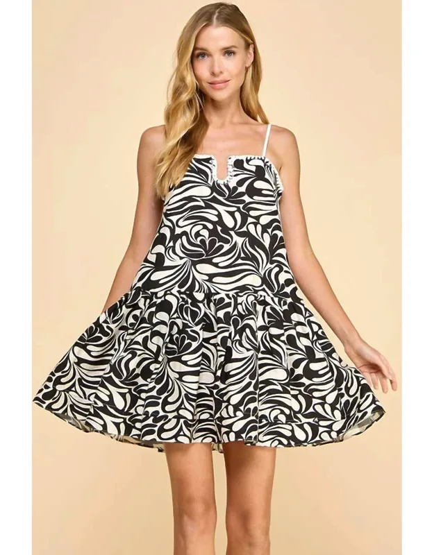 Abstract Swirl Mini Dress