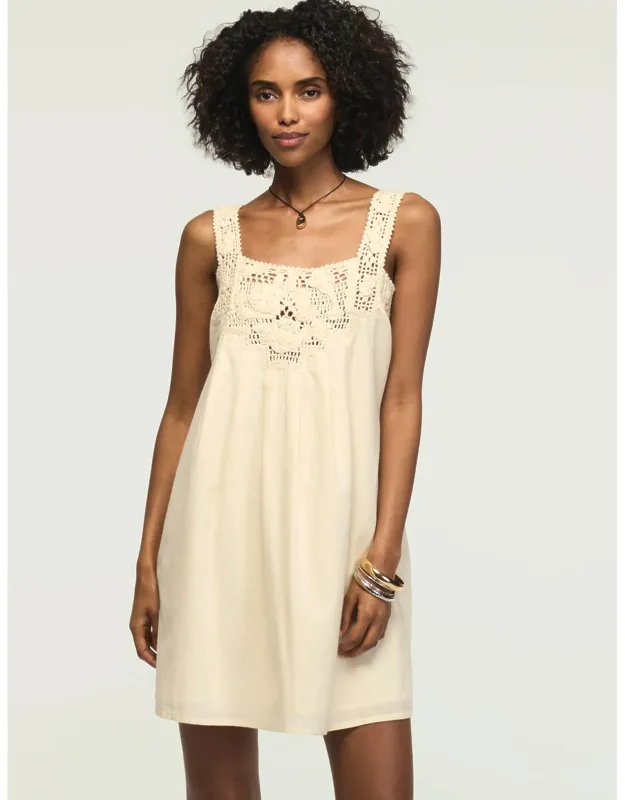 Crochet Shift Mini Dress