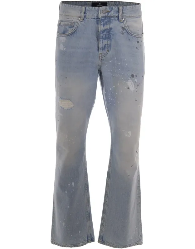 Painted Wide-leg Jeans