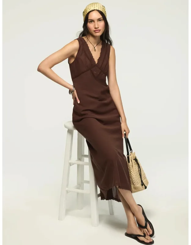 V Neck Ott Slip Dress