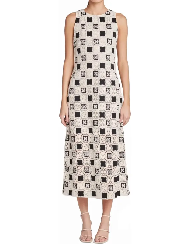 Crochet Patchwork Sleeveless Dress