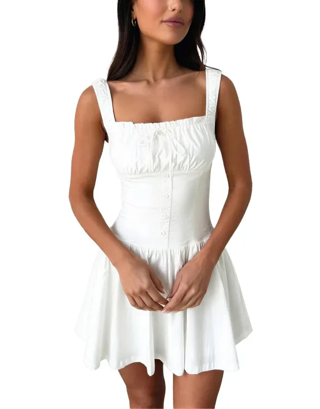 Mini Dress - Approximately 34.6in From Shoulder To Hem