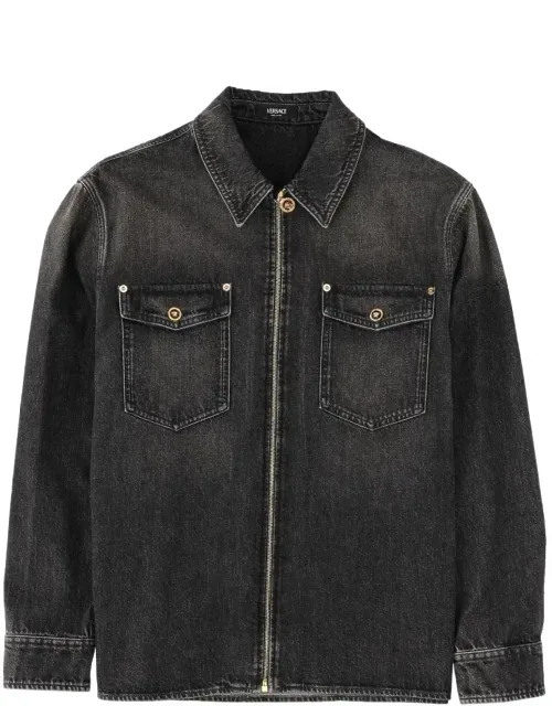 Washed Black Classic Cotton Denim Jacket
