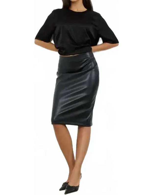 Vegan Leather Skirt
