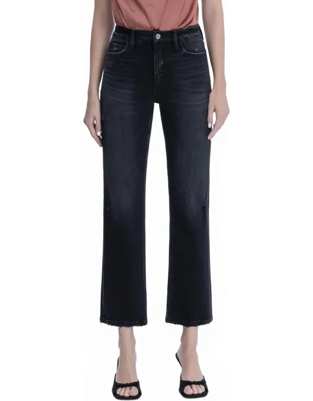 Brooke Mid Rise Straight Denim Jeans