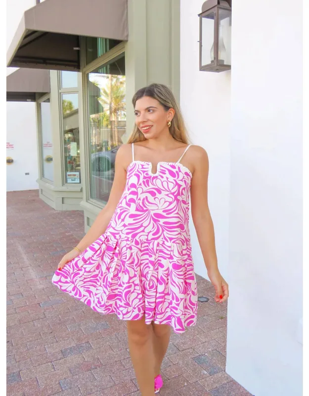 Abstract Swirl Mini Dress