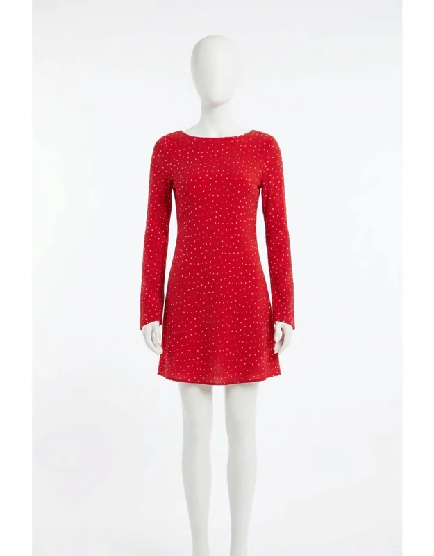 Campbell Dot Crepe Mini Dress