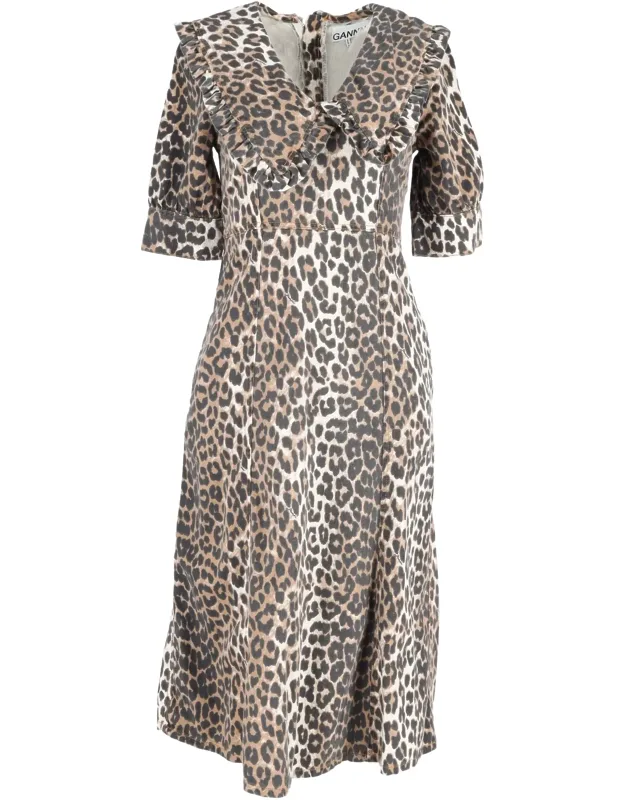 Leopard Print Midi Dress