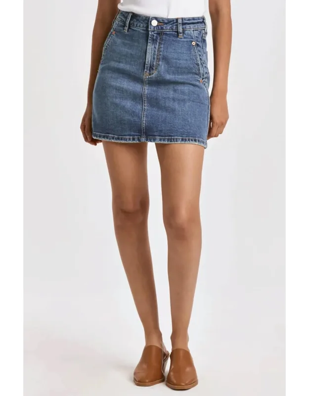 Quincy Classic Dark Denim Skirt