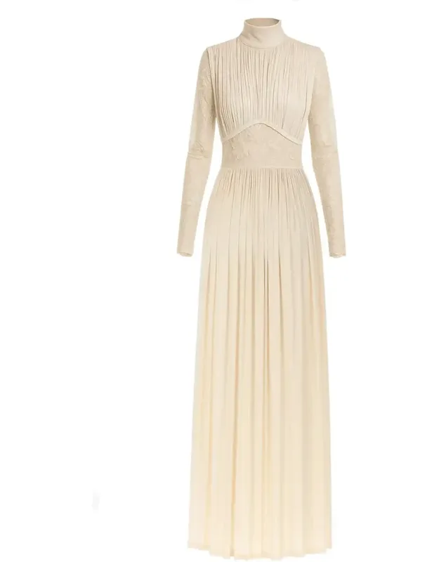 Rebellion Lace Pleated Maxi Dress