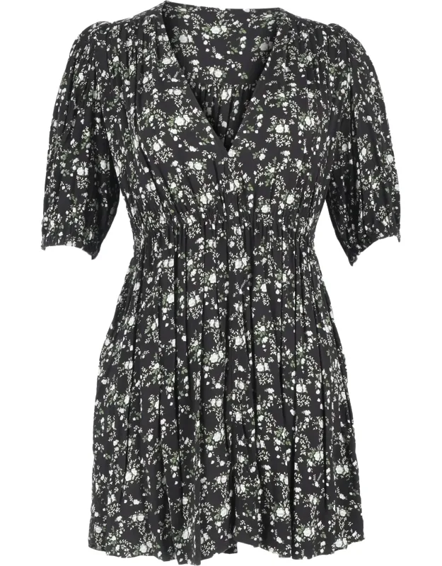 Printed Crepe Mini Dress