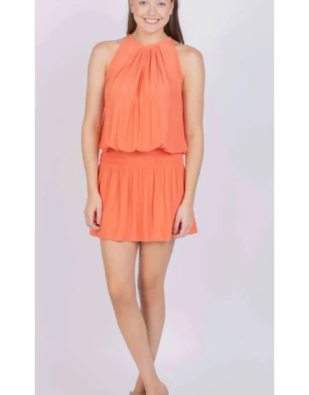 Paris Mini Dress With Soft Pleats And Drop Waist