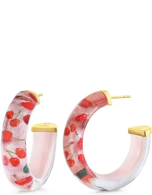 Cherry On Top Illusion Hoop Earrings