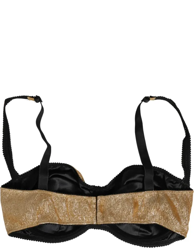Gold Semi-pad Underwire Balconette Bra