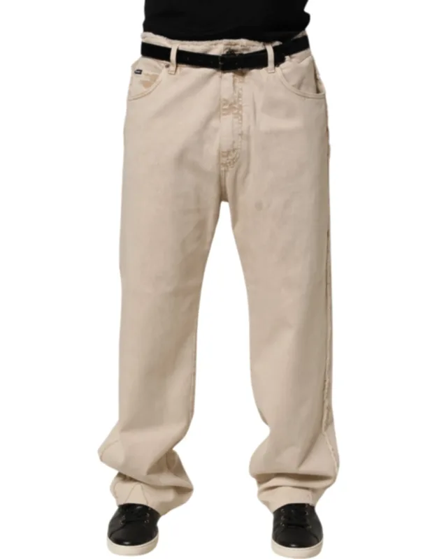 Cotton Straight Denim Trousers