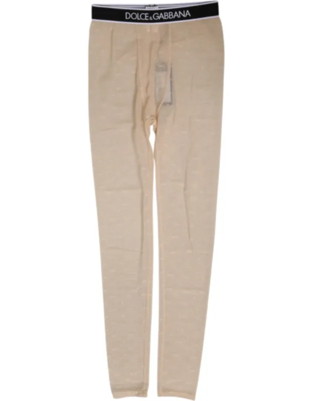 Nylon Logo Lace Leggings