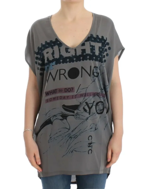 V-neck Long T-shirt