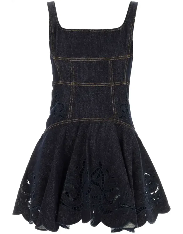 Self-portrait Denim Mini Dress Sample Size 6
