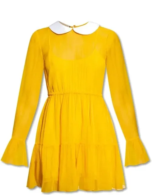 Bicolor Acetate Casual Dress