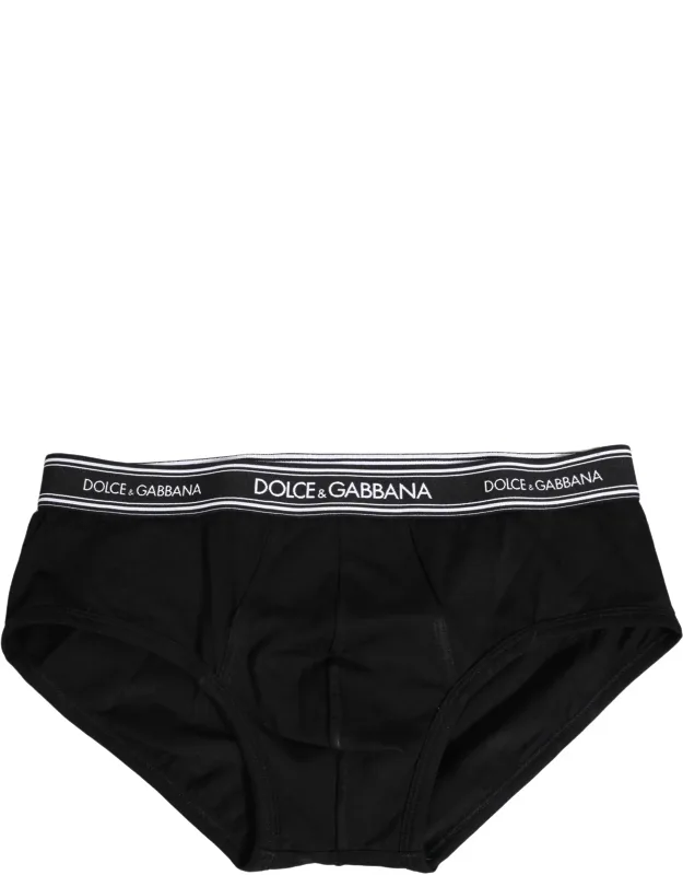Cotton Stretch Logo Print Brief Underwear