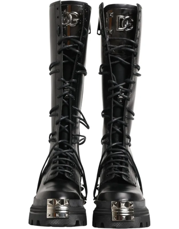 Knee High Combat Boots