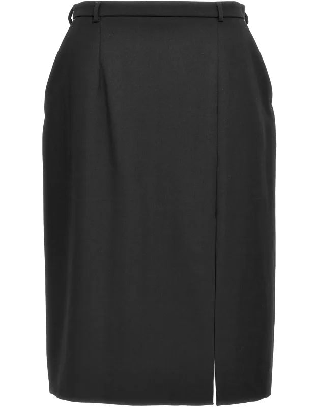 Virgin Wool Midi Skirt