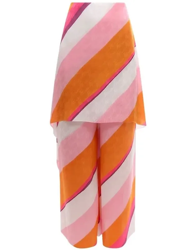 Multicolor Silk Pants