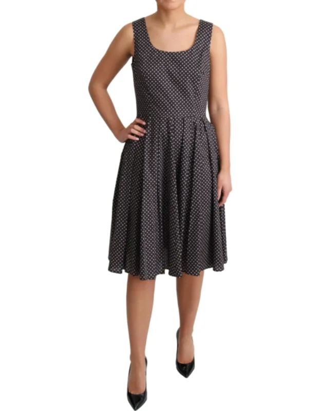 Floral Cotton A-line Stretch Dress