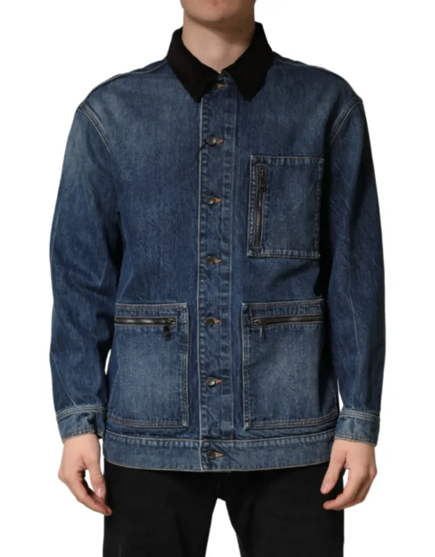 Denim Blouson Jacket