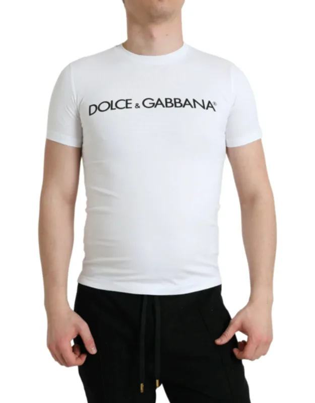 Logo Print Cotton Crew Neck T-shirt