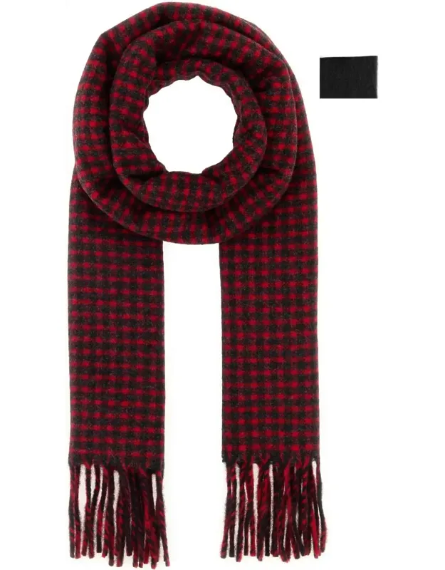 Embroidered Wool Scarf
