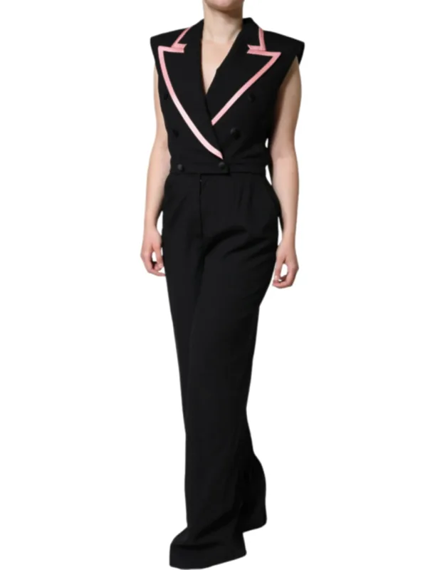 Wool Blend Sleeveless Jumpsuit Dress