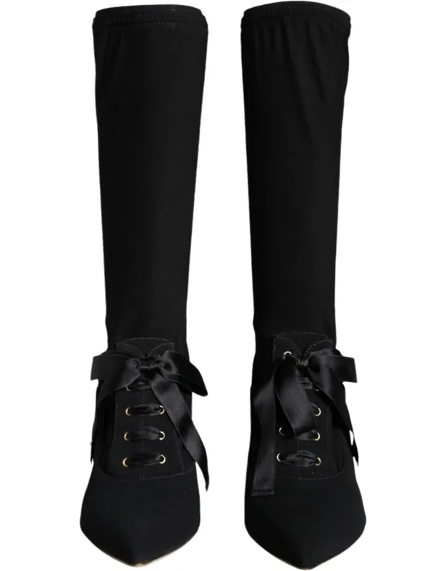 Stiletto Heels Mid Calf Boots