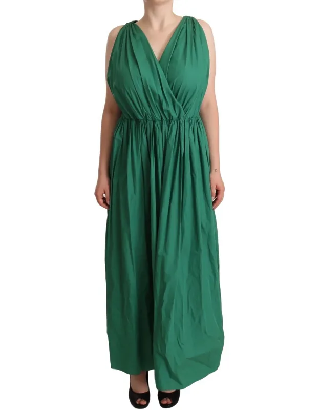 Cotton Sleeveless V-neck Dress