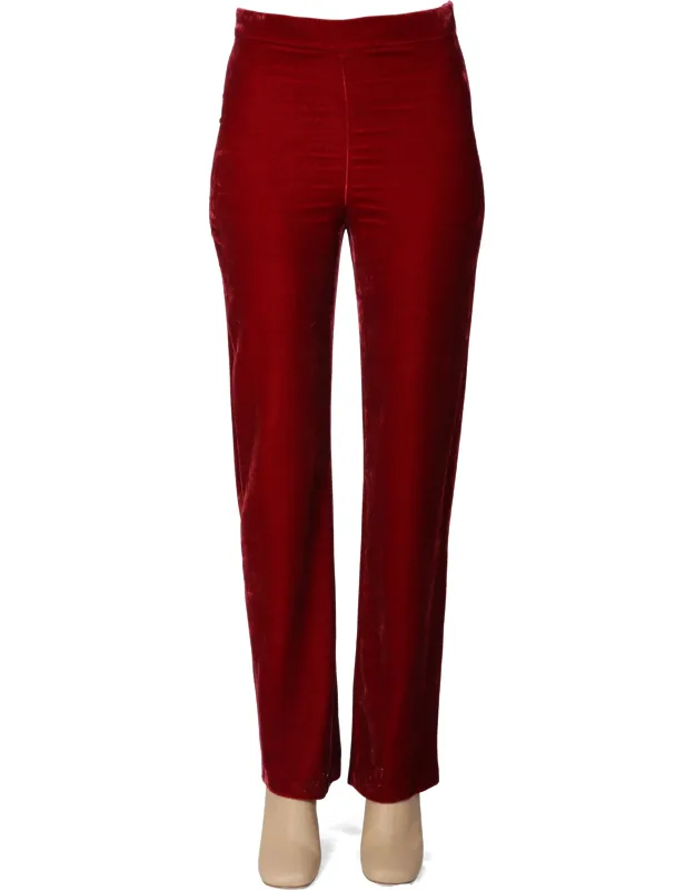 Panné Velvet Pants Wide Leg Flared
