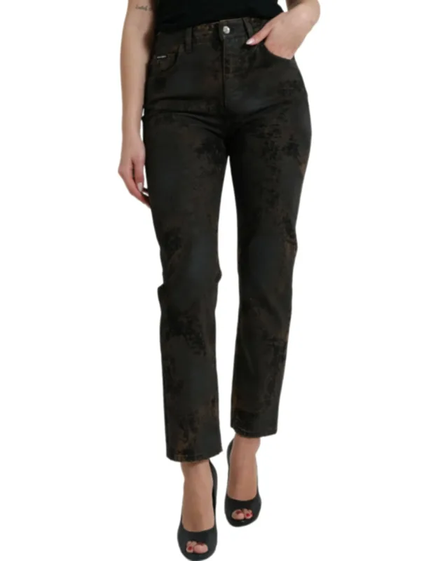 Boyfriend Mid Waist Cotton Denim Jeans