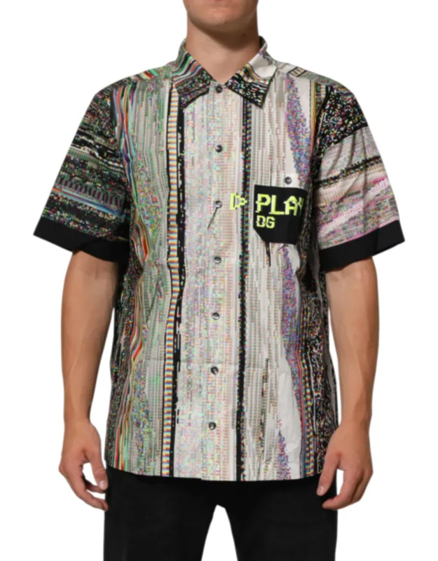 Multicolor Graphic Collared Casual Shirt