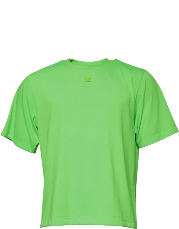 Logo Polyester Crew Neck T-shirt