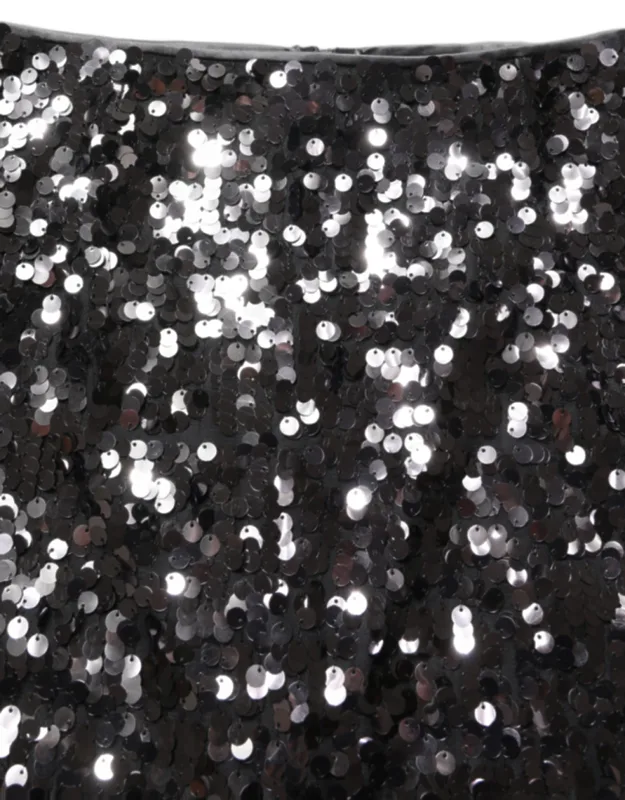 Sequinned Embellished Pencil Cut Skirt