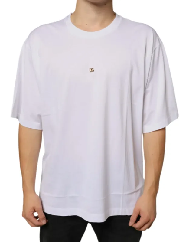 Metal Logo Cotton Short Sleeve T-shirt