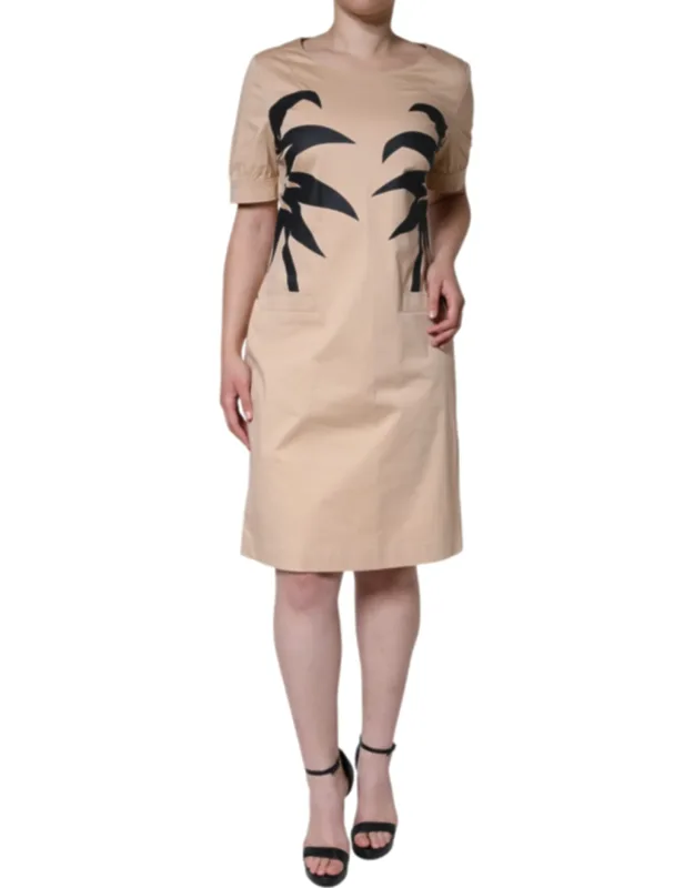 Cotton Short Sleeve Knee Length Dress