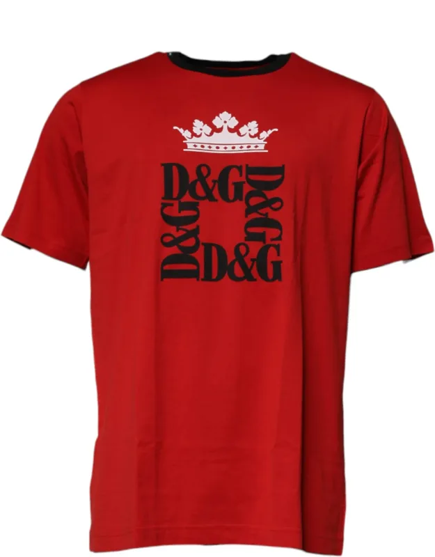 Logo Crown Cotton Crew Neck T-shirt